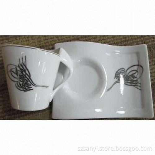 12pcs Super White Cup and Saucer Set